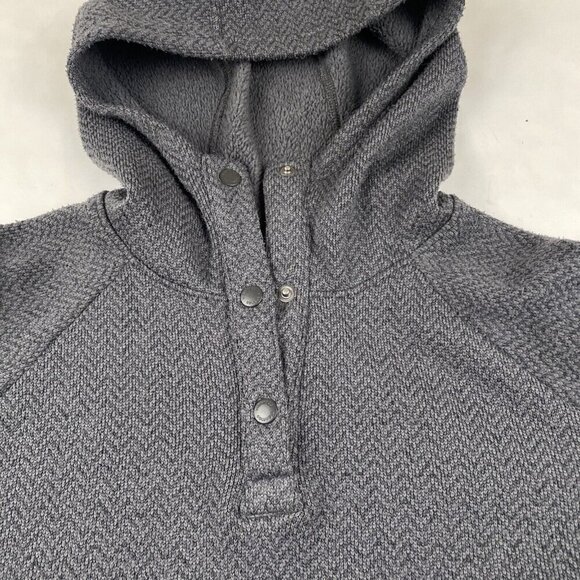 Columbia 1/4 Snap Hooded Sweater Women’s L Pullover Gray Pockets Outdoor - Picture 10 of 11